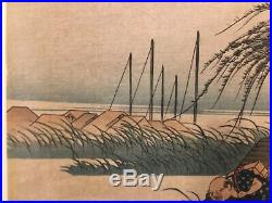 1834 Utagawa Hiroshige The MIE River Japanese Rare Woodblock