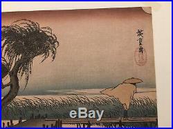1834 Utagawa Hiroshige The MIE River Japanese Rare Woodblock