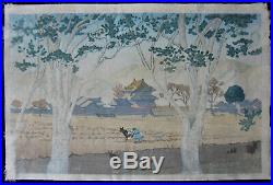 1935 Original Elizabeth Keith Japanese Woodblock of The Good Earth Signed 1st Ed