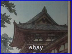 1940 JIZURI Daibutsu Temple Gate by HIROSHI YOSHIDA Shin-Hanga WOODBLOCK Signed