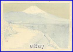 1940 Orig TOKURIKI TOMIKICHIRO Japanese Woodblock Print Izu Eri Coast