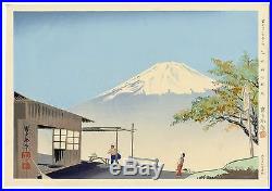 1940 Orig TOKURIKI TOMIKICHIRO Japanese Woodblock Print Otome Pass in Autumn