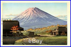 1947 Kawase Hasui Autumn in Funatsu Original Japanese Woodblock Print MINT