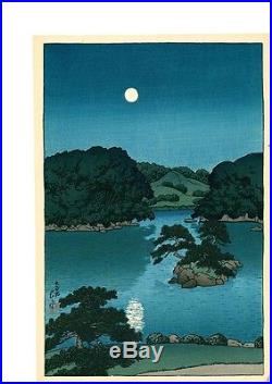 1950 1st EDITION JAPANESE WOODBLOCK PRINT KANKAI PAVILION By KAWASE HASUI
