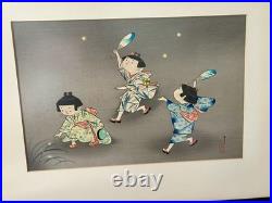 1950 Hitoshi Kiyohara Signed Wood Block Print Japanese Art 15/19 Inches Framed