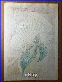 1954 Signed Japanese Woodblock FUJIO YOSHIDA (1887-1987) Ginger 11 x 16