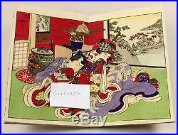 19thC japan fine Japanese'pillow book' erotic woodblock prints
