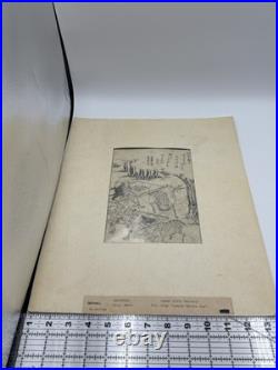 19th C. Japanese Woodblock Print Sanchosai Yamato Meisho Zue Deer & Monks