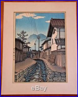 1st Ed Kawase Hasui Japanese Woodblock Print Nogami Town, Saitama