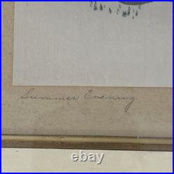 2 Vintage Japanese Woodblock Prints by Toshikata & Unknown Matching Frames 12x18