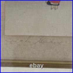 2 Vintage Japanese Woodblock Prints by Toshikata & Unknown Matching Frames 12x18