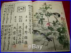 3-40 Large book BAIREI Japanese Bird Woodblock print BOOK