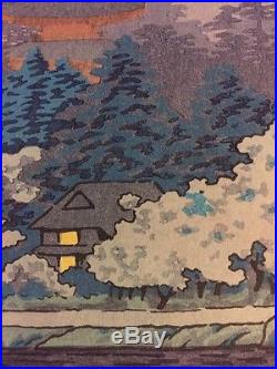 4 antique ORIGINAL STRIKE japanese woodblock MINT CONDITION geisha Cherry Bloss