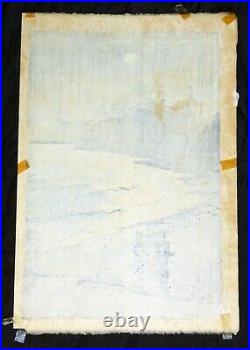 57 Japanese Woodblock Print Inamuragasaki Point Kasamatsu Shiro (1898-1991)CuM