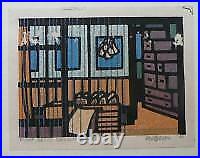 5 Set! Vintage Clifton Karhu Hachiman Temple Ukiyo-e Woodblock Print
