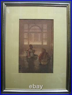 A Window in Fatehpur-Sikri original woodblock by Hiroshi Yoshida (1876-1950)