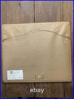 Antique Circa 1900 Framed & Matted Japanese Woodblock Print Mustard Seed Poem