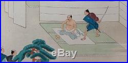Antique Japan woodblock print-Seppoku/Mass Suicide 47 Ronin Samurai ETSUDO