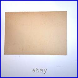 Antique Japanese Fighting Stallions Horses Original Signed Woodblock Print