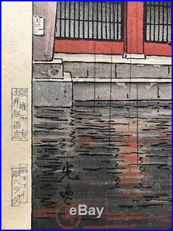 Antique Japanese Original woodblock print by Tsuchiya Koitsu 1933