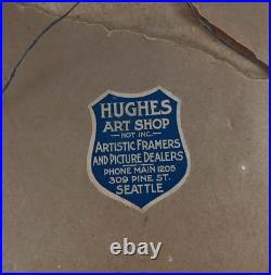 Antique Japanese Suzuki Shonen Mountain village in the snow Woodblock Print