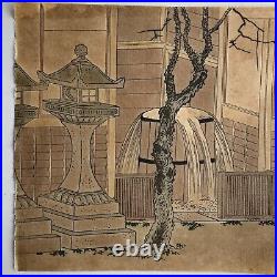Antique Japanese Ukiyo-e Woodblock Print Bijin-ga Hokusai