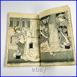 Antique Japanese Woodblock Print Book Kahousougyokusyo Edo Kunisada Edo 1860