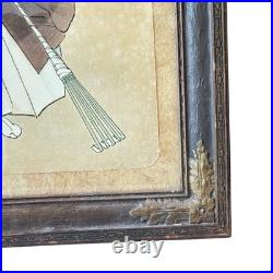 Antique Tsukioka Kogyo Woodblock Print The Old Man From Noh Play Takasago Antique Tsukioka Kogyo Woodblock Print The Old Man From Noh Play Takasago