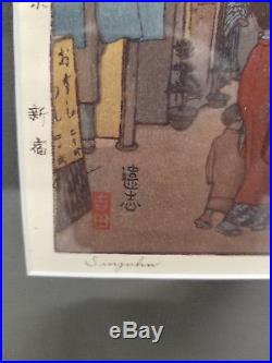 Antique Vintage Japanese Signed Toshi Yoshida Woodblock Print