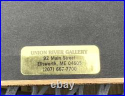 Antique Woodblock Print Utagawa Hiroshige Night Rain At The Pillow Bridges