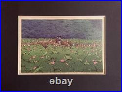 Authentic Guaranteed Kawase Hasui, Shiba Benten Pond, 1929, Woodblock print