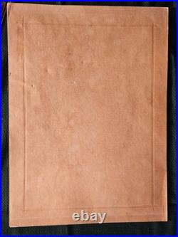 Bakufu Ohno 1939 Hokai Carp Woodblock Print With Rare Booklet Orig Mount RARE