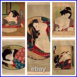 Bijin-ga, Antique Japanese Erotic Album, Erotic Art, Woodblock print, Shunga