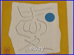 C1970 Modernist Japanese Woodblock Print Love by Haku Maki 220/250