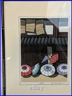 CONTEMPORARY PENCIL SIGNED Japanese WOODBLOCK PRINT by Katsuyuki Nishijima