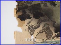 Chikanobu Woodblock Print Triptych Beauties at Yoshu Shuen Garden 1892 Ukiyo-e