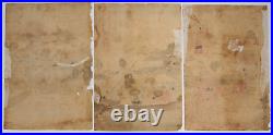 Chikanobu Woodblock Print Triptych Beauties at Yoshu Shuen Garden 1892 Ukiyo-e
