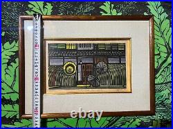 Clifton KARHU Woodblock print Gion kyoto ED81/100 wood cut with flame signed