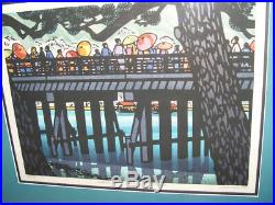Clifton Karhu'83 Limited Ed Japanese Woodblock Print Arashiyama Cherry Blossoms