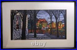 Clifton Karhu Woodblock Print Near Montmartre 24/60