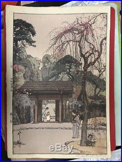 Collection of Japanese Original Woodblock Prints 3 Hasui And 2 Yoshida Bundle