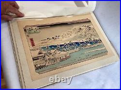 Eight Snow Scenes in the Eastern Capital, Hiroshige Woodblock Print Set in Folio