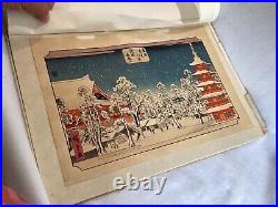 Eight Snow Scenes in the Eastern Capital, Hiroshige Woodblock Print Set in Folio