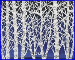 FUJITA FUMIO Japanese Original Woodblock Print White forest1993 ed200