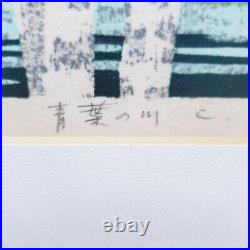Fumio Fujita Japanese Original Woodblock Print Aoba River C 1987 Signed ED200