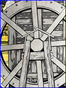 Fumio Fujita Water wheel B Japanese Woodblock Print Artwork Original Art Print