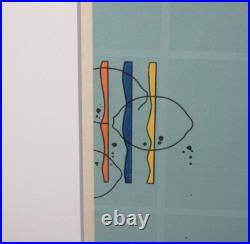 Funasaka Yoshisuke Lemon Glass Blue 43/70 Woodblock Print 1976 Autographed