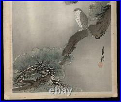 GEKKO OGATA (1859-1920) JAPANESE Woodblock Woodcut Print EAGLE & MOUNT FUJI
