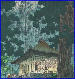 Genuine Kasamatsu Shiro Woodblock Print First Edition Repro Hiraizumi Konjikido