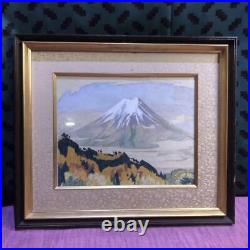 Genuine Work Toraharu Ishikawa Old Japanese Woodblock Print Mt. Fuji From Yoshid